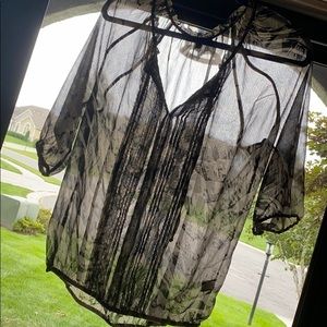 Sheer Express Black and Tan shirt